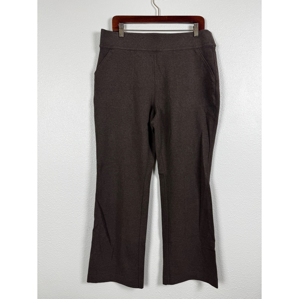 Duluth Trading Co Pants Women 1X Brown Noga Naturale Straight Leg Stretch Jersey